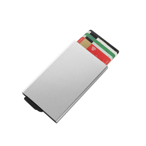 Automatic Pop Up Credit Card Case Business Anti Theft Brush Magnetic Rfid Id & Document Holders