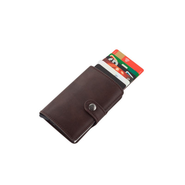 Automatic Pop Up Of Credit Card Case With Anti Magnetic Theft Rfid Aluminum Holder Id & Document Holders