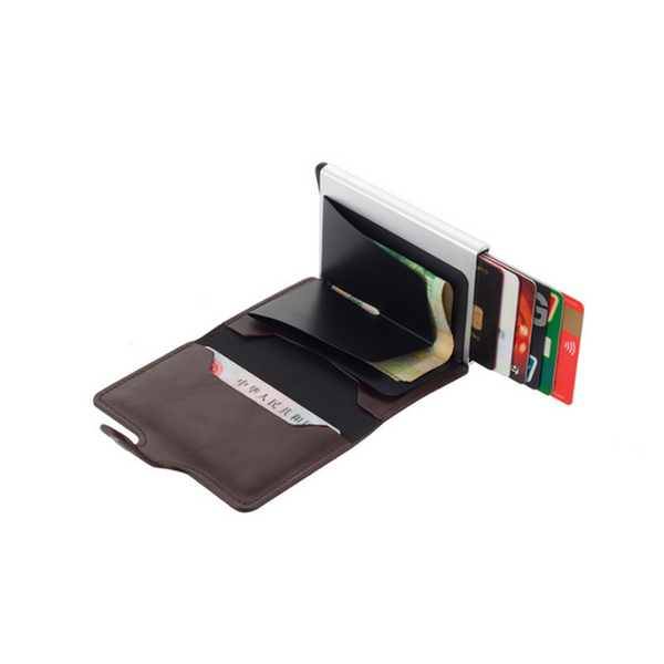 Automatic Pop Up Of Credit Card Case With Anti Magnetic Theft Rfid Aluminum Holder Id & Document Holders