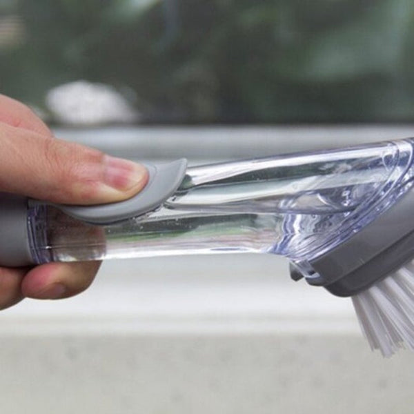 Automatic Refill Detergent Cleaning Brush Dark Gray