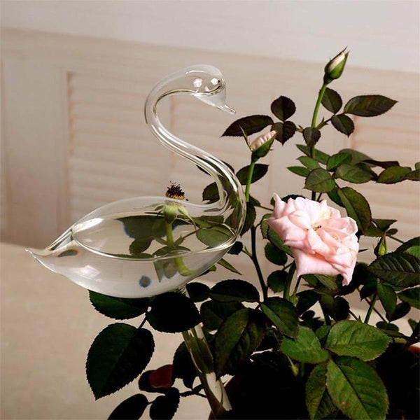 Self Watering Glass Bird Garden Decoration
