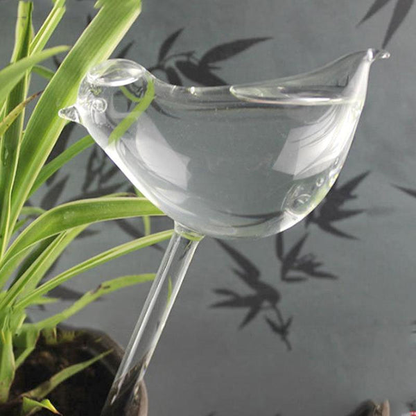 Self Watering Glass Bird Garden Decoration Self Watering Aids