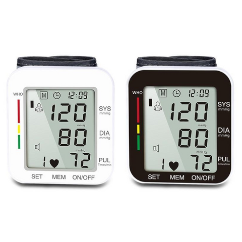 Automatic Digital Wrist Blood Pressure Monitor With Lcd Display Blood Pressure Monitoring