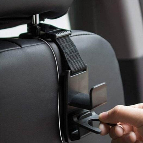 Car Seat Back Headrest Hook Storage Hanger Holder Organizer Universal 2Pcs Black