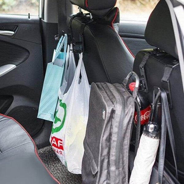 Car Seat Back Headrest Hook Storage Hanger Holder Organizer Universal 2Pcs Black