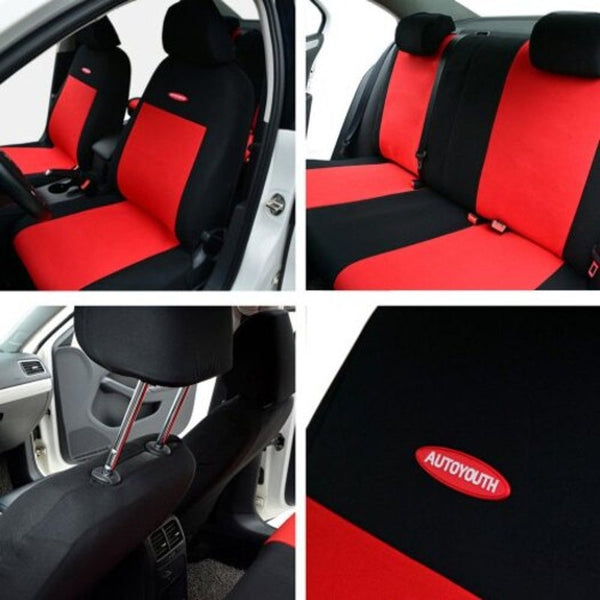 Y30085 Breathable Car Seat Cover Universal Interior Accessory Red Seat Covers