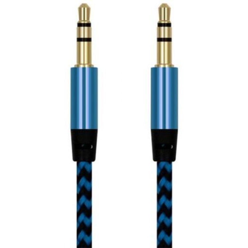 Aux Male To Cable 1M Silk Blue Cables & Adapters