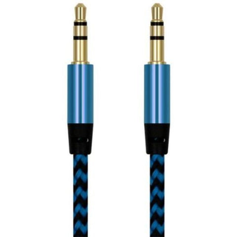 Aux Male To Cable 1M Silk Blue