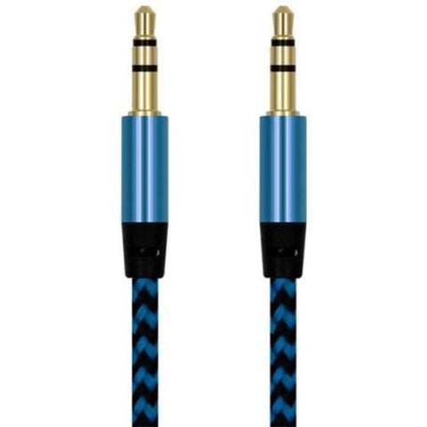Aux Male To Cable 1M Silk Blue Cables & Adapters
