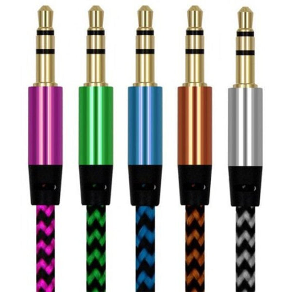 Aux Male To Cable 1M Silk Blue Cables & Adapters