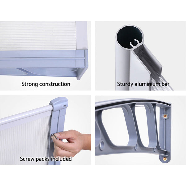 Instahut Door Awning Canopy Outdoor Patio Sun Shield 1.5Mx4m Diy Awning & Canopy Parts