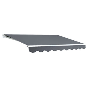 Instahut Folding Arm Awning Outdoor Retractable Sunshade 2.5Mx2m Grey