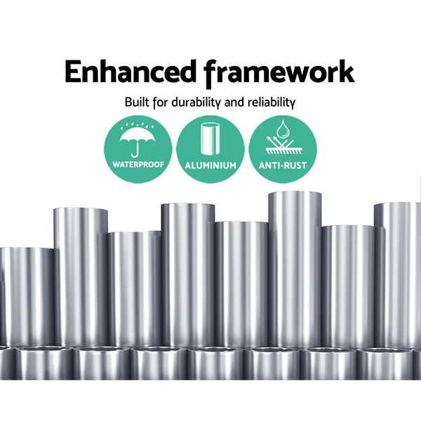 Instahut Folding Arm Awning Outdoor Retractable Canopy 3Mx2.5M Grey Awning & Canopy Parts