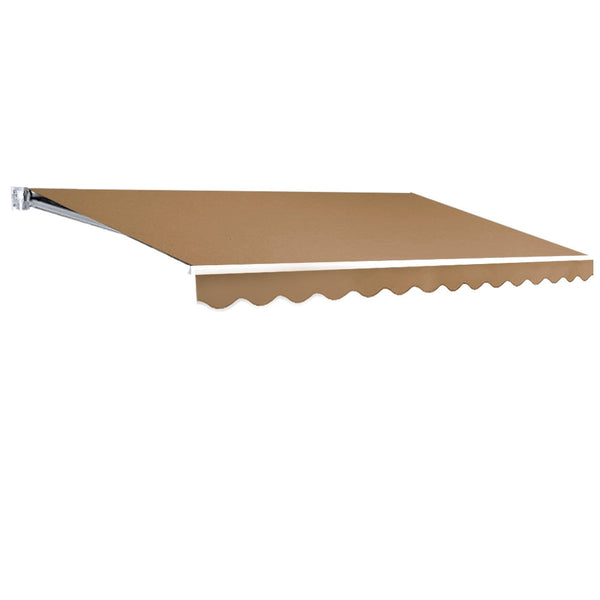 Instahut Retractable Folding Arm Awning Manual Sunshade 4Mx2.5M Beige Awning & Canopy Parts