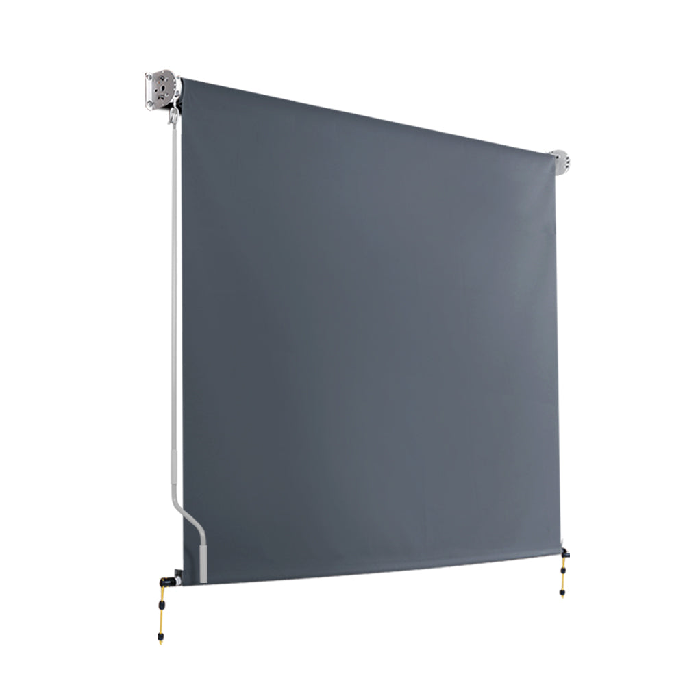 Instahut Outdoor Blind Privacy Screen Roll Down Awning Canopy 1.5X2.5M Awning & Canopy Parts