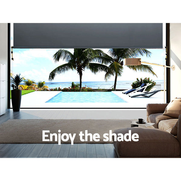 Instahut Outdoor Blind Privacy Screen Roll Down Awning Canopy 1.5X2.5M Awning & Canopy Parts