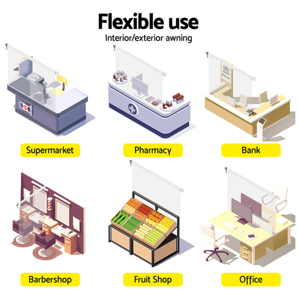 Instahut Outdoor Blind Roll Down Awning Canopy Shade Retractable 1.5X2.4M Awning & Canopy Parts