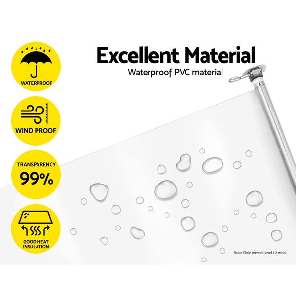 Instahut Outdoor Blind Roll Down Awning Canopy Shade Retractable 1.5X2.4M Awning & Canopy Parts