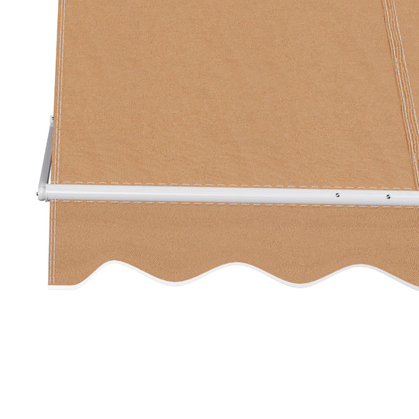 Instahut Retractable Fixed Pivot Arm Awning Outdoor Blinds 2.1X2.1M Beige Awning & Canopy Parts