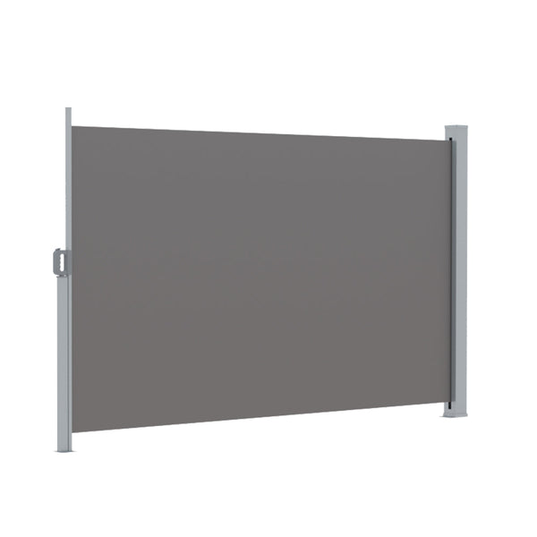 Instahut Side Awning Sun Shade Outdoor Blinds Retractable Screen 1.8X3m Grey Awning & Canopy Parts