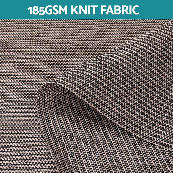 Instahut Outdoor Blinds Light Filtering Roll Down Awning Shade 3X2.5M Brown Awning & Canopy Parts