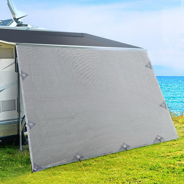 Weisshorn 4.6M Privacy Screens 1.95M Roll Out Awning End Wall Side Sun Shade Awning & Canopy Parts