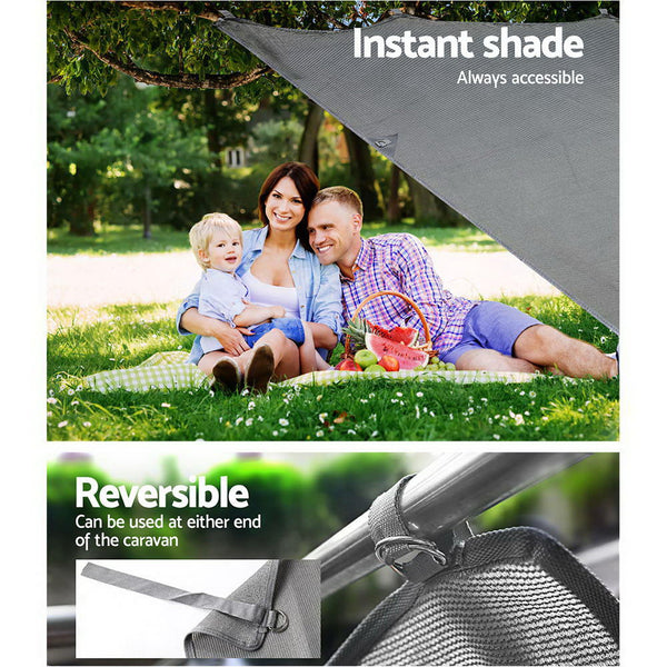 Weisshorn Pop Top Privacy Screen 2.1 X 1.8M Sun Shade End Wall Roll Out Awning Awning & Canopy Parts