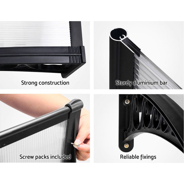 Instahut 1X1.5M Door Awning Canopy Rain Cover Sun Shield Awning & Canopy Parts