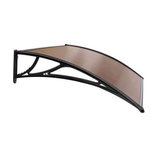 Instahut Door Awning Canopy Patio Uv Sun Shield Brown 1Mx2m Diy Awning & Canopy Parts