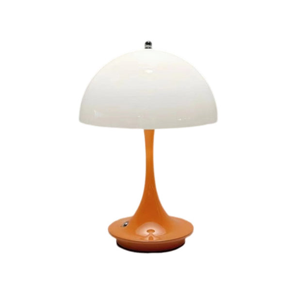 Luxury Orange Body Mushroom Lamp Wireless Rechargeable Table Accent For Lamps