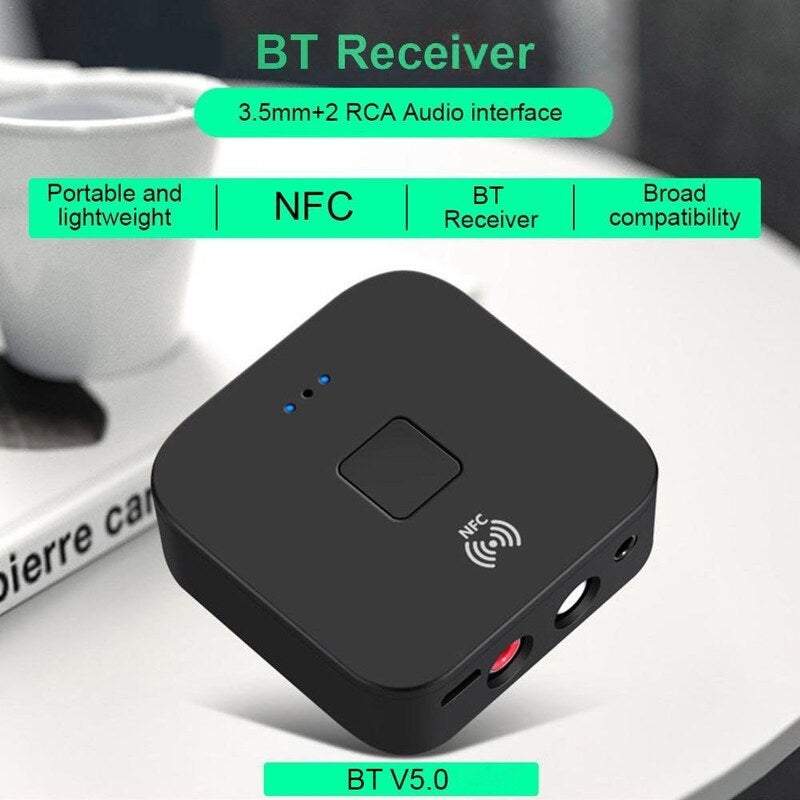 Car Audio Accessories B11 Bluetooth 5.0 Receiver Wireless Adapter With Microphone Aux Out For Headphones Speaker Stereo Home System