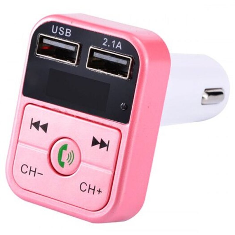 B2 Car Bluetooth Fm Transmitter Hands Free Mp3 Player Dual Usb Charger Rose Gold Transmitters