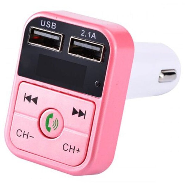 B2 Car Bluetooth Fm Transmitter Hands Free Mp3 Player Dual Usb Charger Rose Gold Transmitters