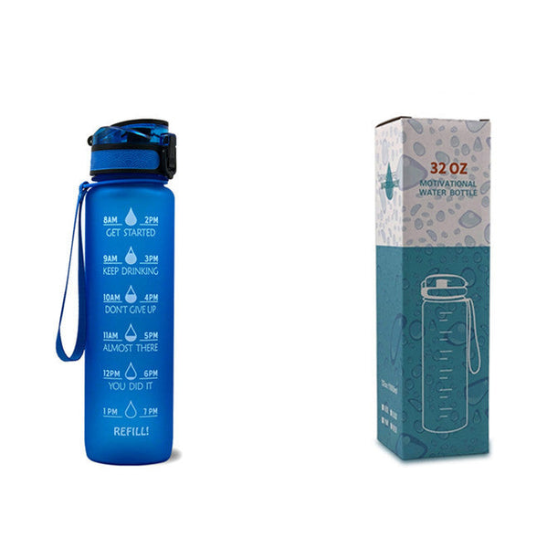 1 Litre Tritan Water Bottle With Time Marker For Sports And Fitness Activities Water Bottles