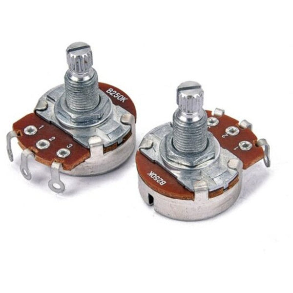 B250k Pots Guitar Potentiometer Long Shaft Silver Guitar Parts