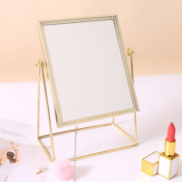 Golden Makeup Mirror Decor Desktop Table Makeup Mirrors