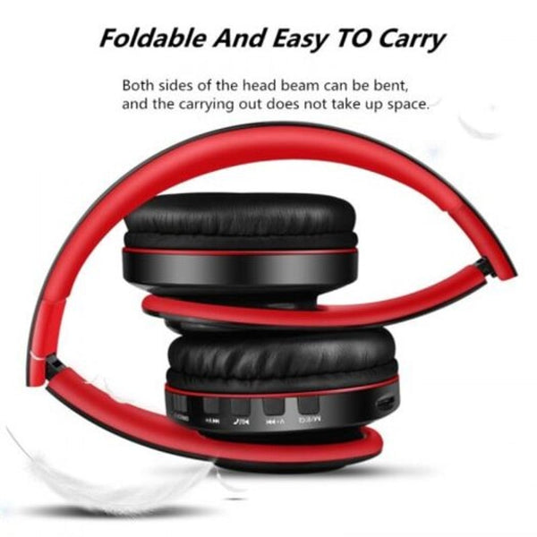 B3 Wireless Stereo Headset With Mic Support Tf Card White Headsets