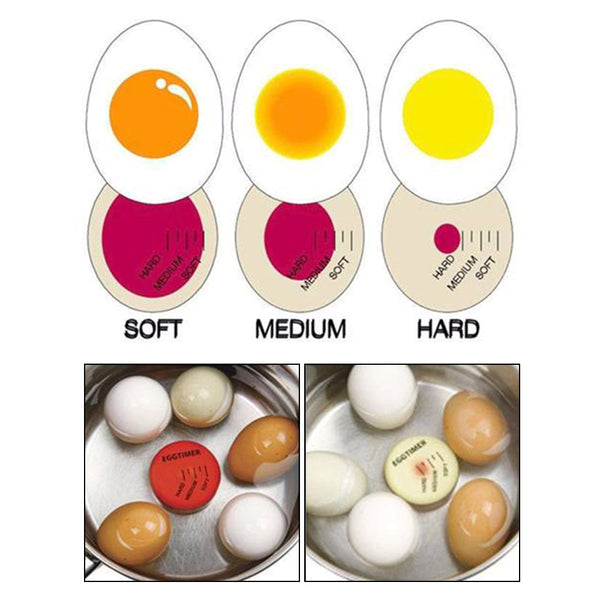 Egg Timer Perfect Colour Changing Yummy Soft Hard Boiled Eggs Cooking Kitchen Eco Friendly Resin Red Tools Timers