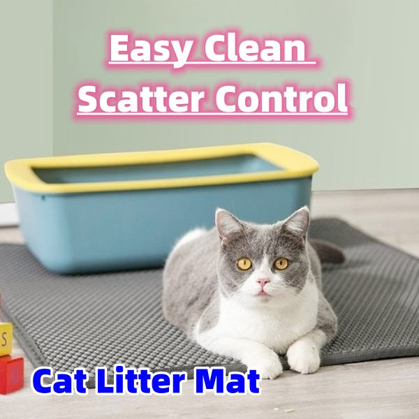 Cat Litter Mat Pet Solid Color Waterproof Easy Clean Scatter Control Pets Supplies