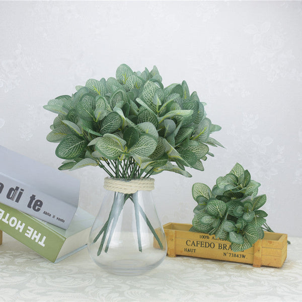 Single Bunch Of Artificial Flowers Plastic Green Plant Grass Arrangement Artificial Plants