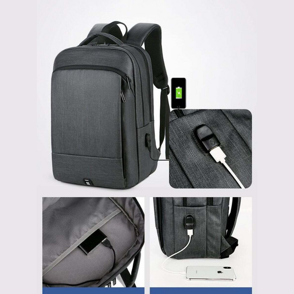 Backpack Man Business Waterproof Waxy Glue Rucksack Multifunctional Usb Charging Backpacks