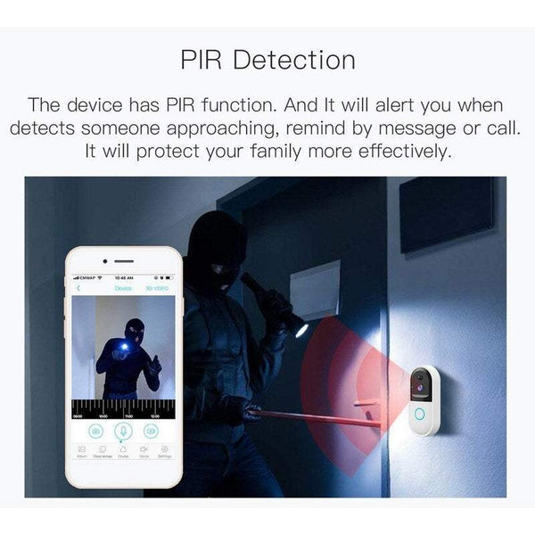 Intercoms Doorbells B50 Intelligent Wireless Fi Video Camera Set Bell Night Vision Infrared Detection R20 Smart Doorbells