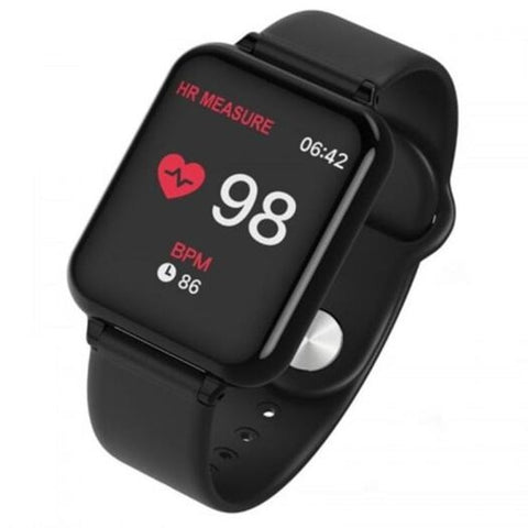 B57 Fitness Tracker Smartwatch Waterproof Sport For Ios Android Phone Heart Rate Monitor Black