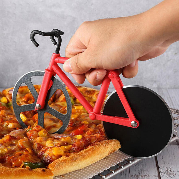Novelty Cute Stainless Steel Bicycle Pizza Cutter Kitchen Gadget Pastry Cutters