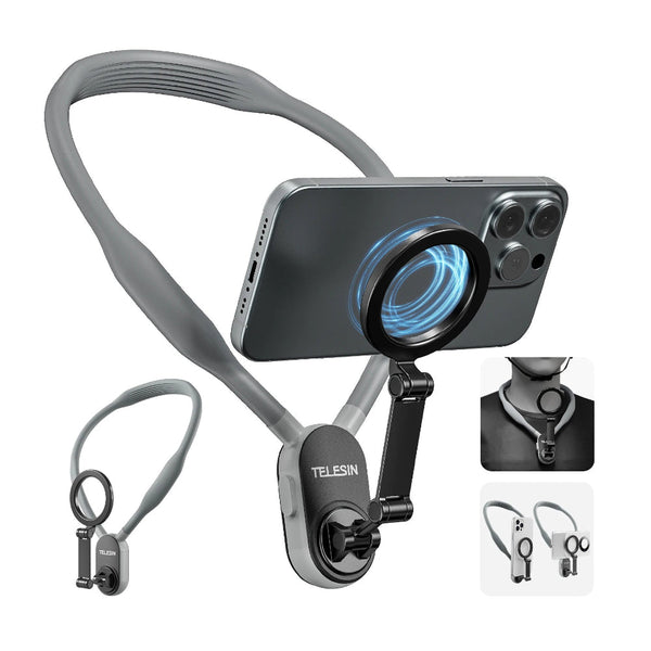 Silicone Mobile Phone Magnetic Neck Mount Quick Release Holder For All Phones Mounts & Holders