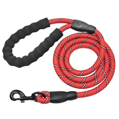 Red Reflective Dog Pet Leash Rope Nylon Small Medium Large Dogs Puppy Leashes 150Cm Long Heavy Duty Leads & Head Collars