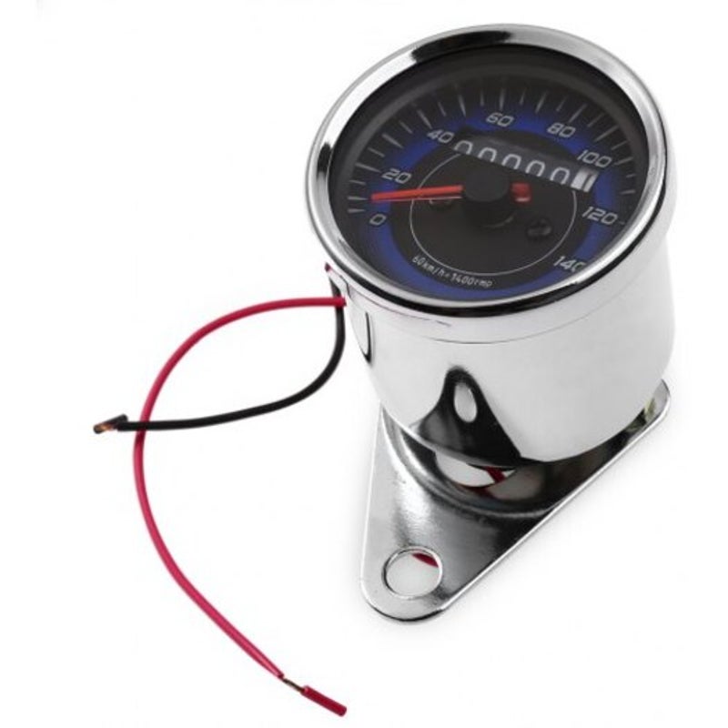 B718 Universal Odometer Speedometer Gauge Meter Blue Other Instruments & Gauges