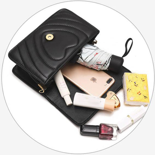 Elegant Heart Love Lock Handbag Crossbody Bag Women Women's Bags & Handbags