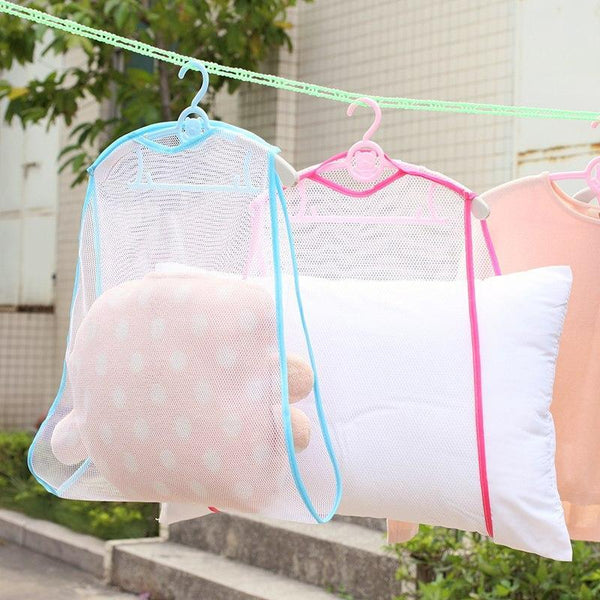 Clothes Airers Pillow Air Drying Mesh Net Hanger Bag
