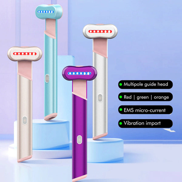 4 Colours Electric Eye Massager With Red Blue Light And Therapeutic Warmth Massagers